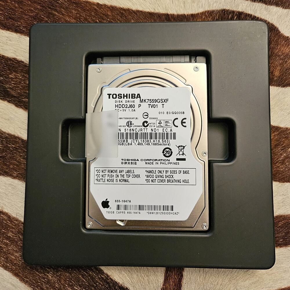 Toshiba MK7559GSXP HDD2J51 750GB 2.5" SATA II (3.0Gb/s) Laptop Hard Drive
